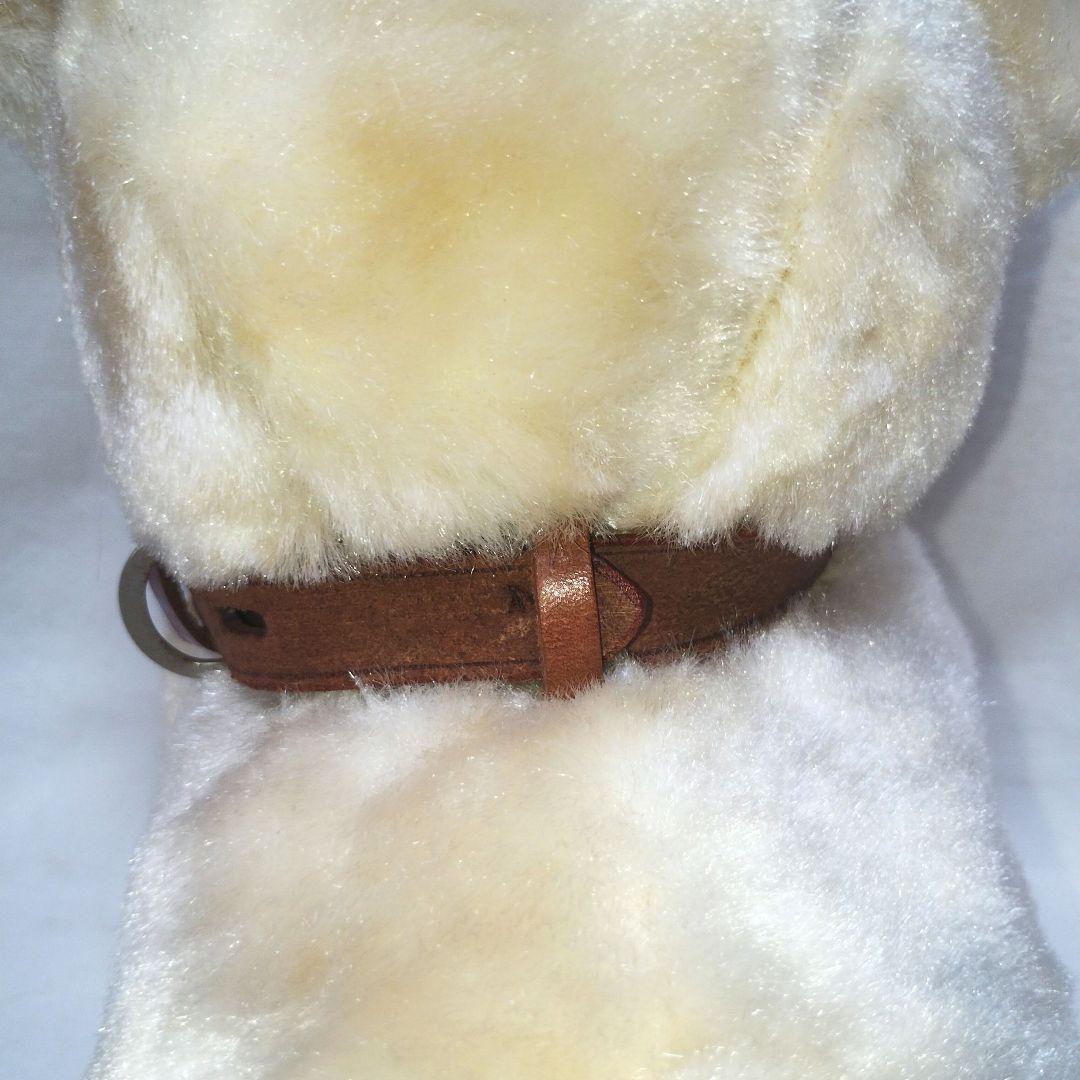 【昭和レトロ】紙タグ付 白い小犬のぬいぐるみ アンティーク　日本製