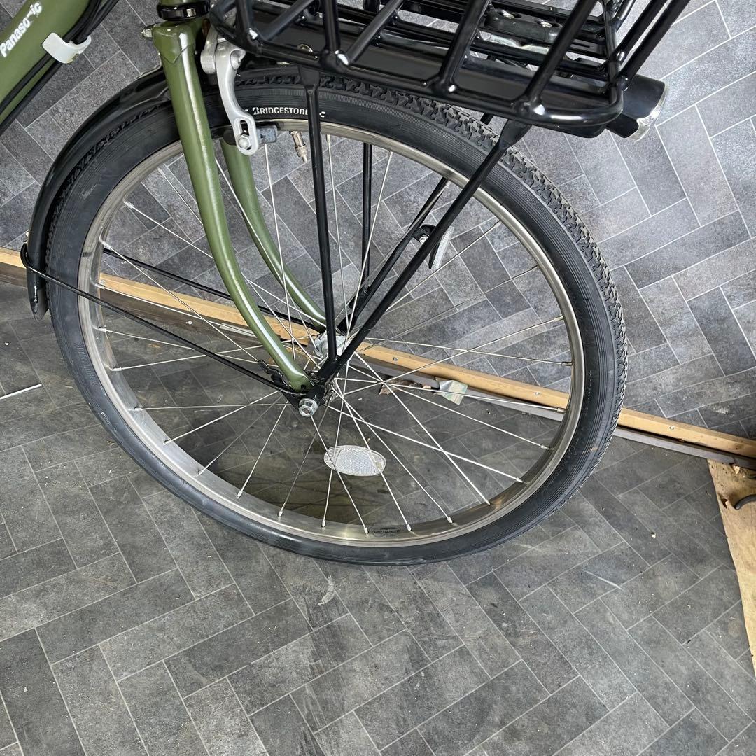 オリーブグリーン 電動アシスト自転車 シティタイプ