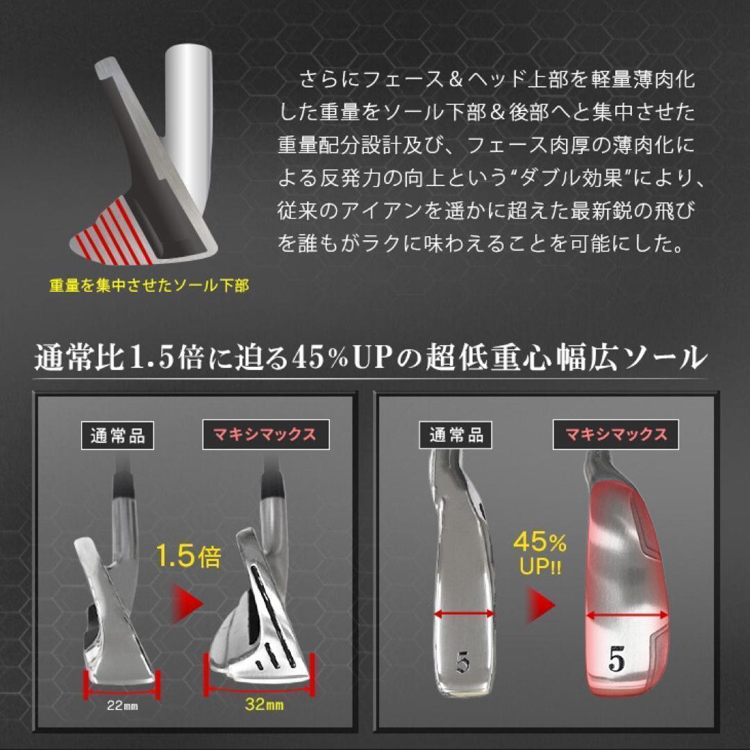 ☆新発売☆ドラコン日本一遺伝子でラクに2番手上の飛び! マキシマックス アイアン