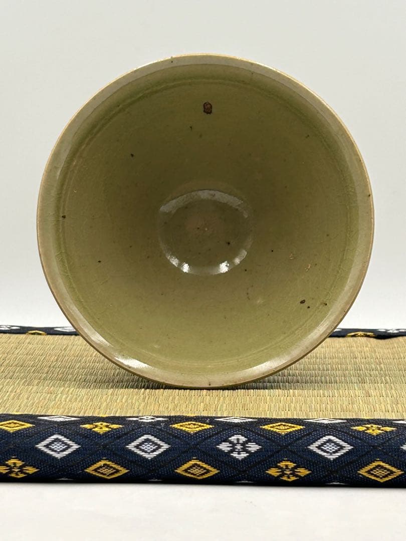 ★0052宋時代 耀州窯 青磁 斗笠碗 ★天目茶碗 茶道具 茶器 唐物天目