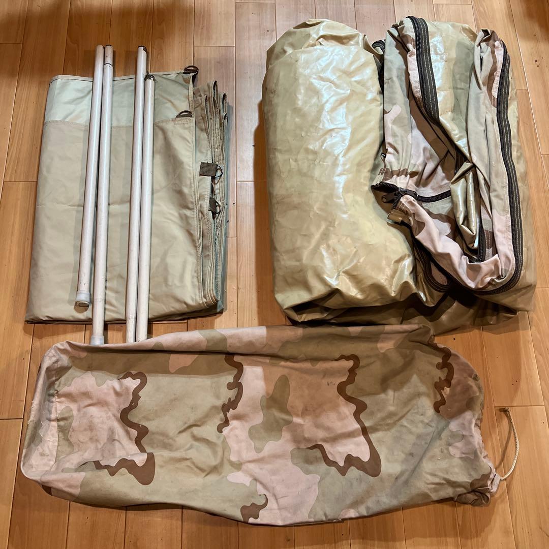 ダッチアーミーテント デジタルカモ柄専用タープ付き 軍幕、タープ、、軍物放出