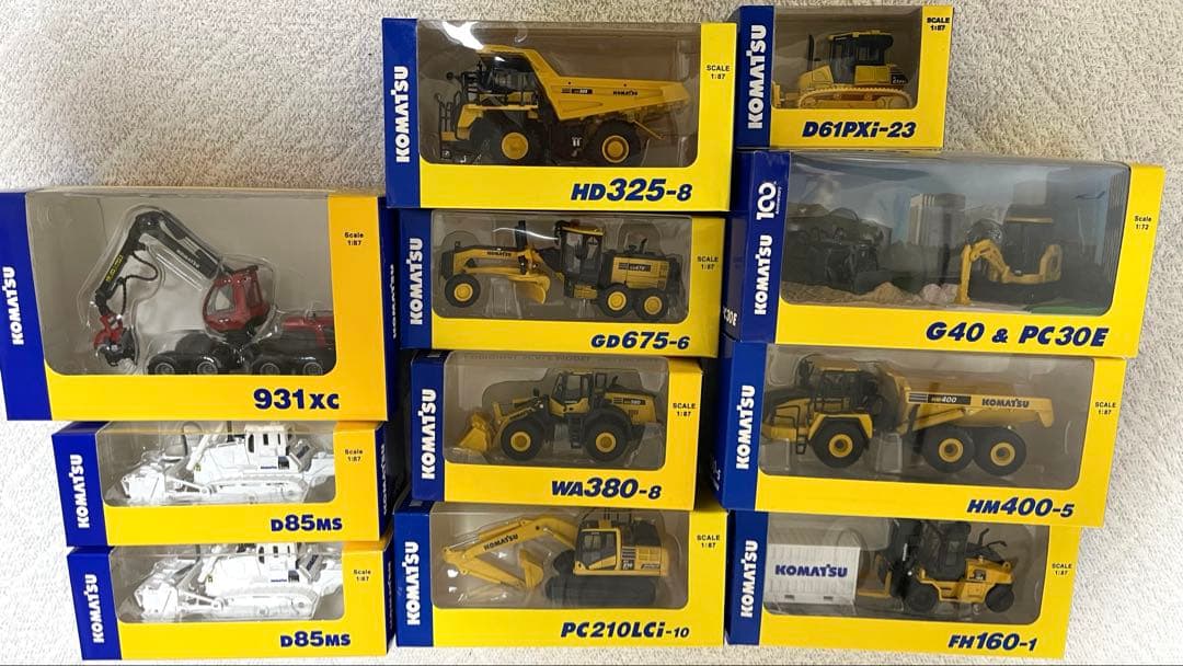 コマツ株主優待（非売品）ミニカー11点