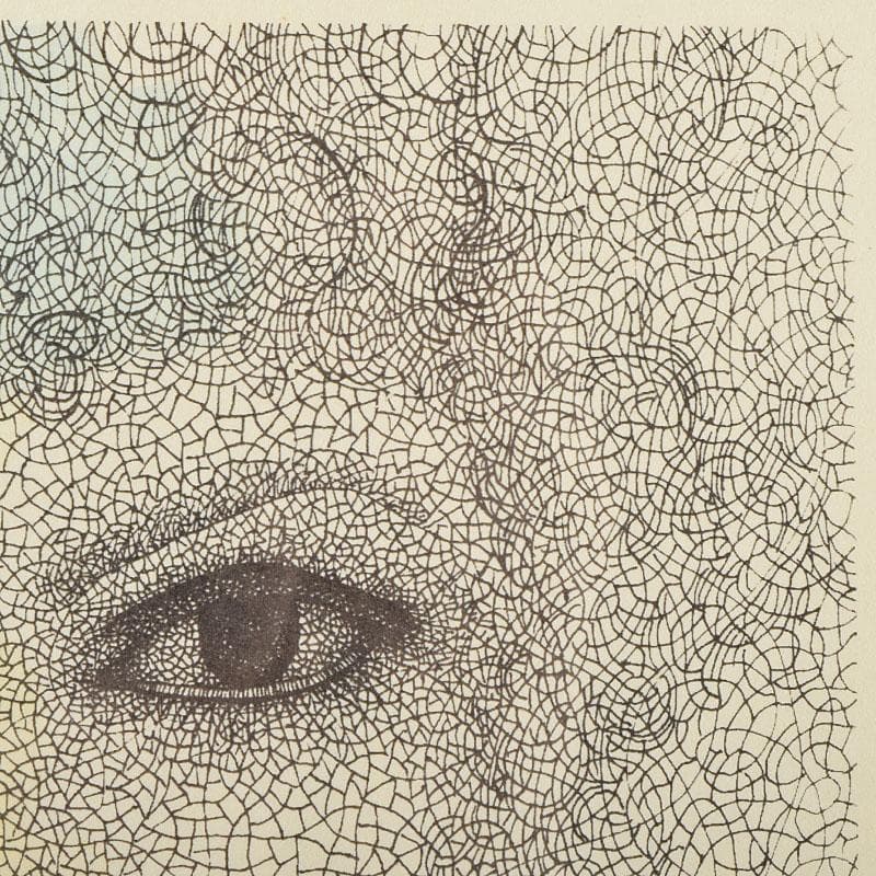 画家　城景都　版画　「リズム」　19/28　額装　V　R9540