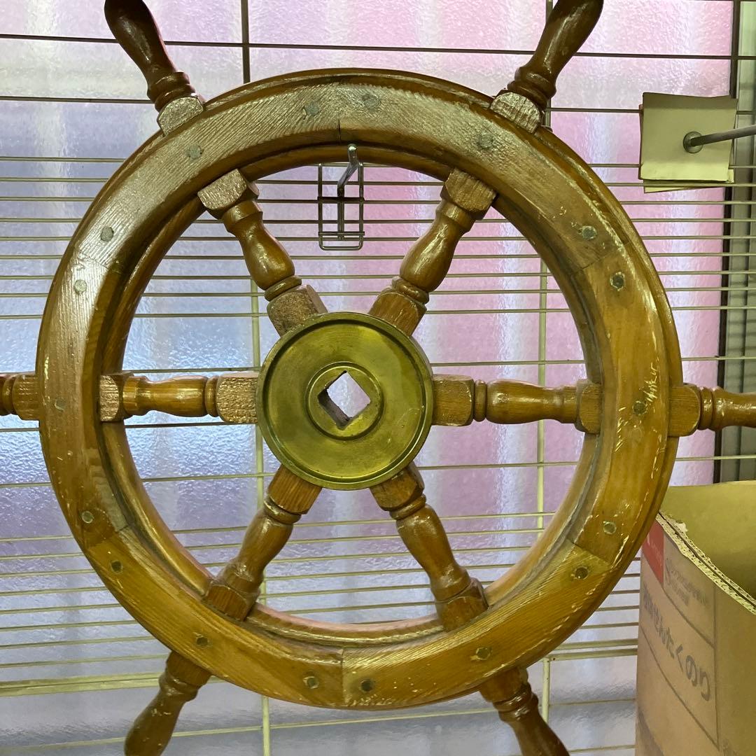 船舵 操舵輪 ラット 船のハンドル アンティーク