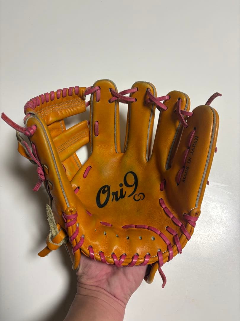 Ori9 硬式野球グローブ 日本製 オレンジ