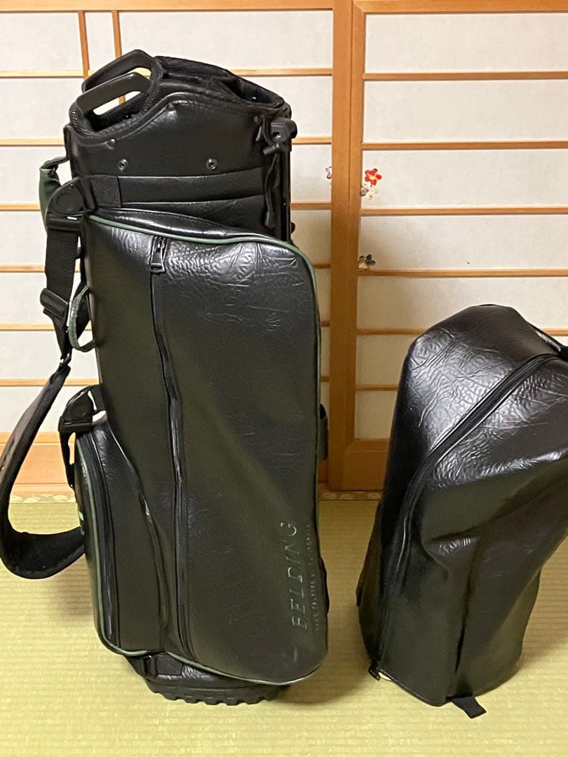 【最終価格】BELDING 黒 キャディバッグ スタンド付き