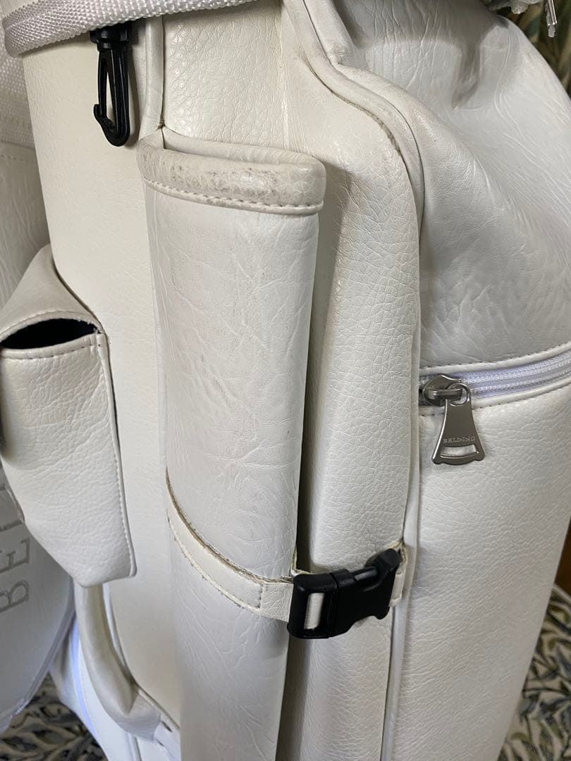 【BELDING】素敵なホワイト 白 キャディバッグ ★冬の白はお洒落★おまけ付