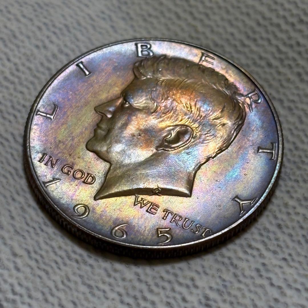 アメリカ 1965年　ケネディハーフ銀貨