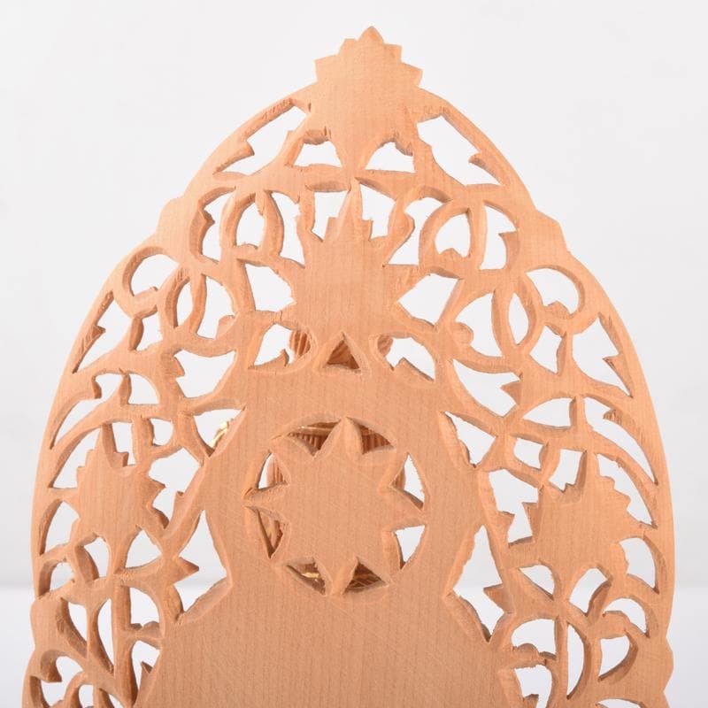 仏教美術　金彩柘植彫刻　聖観音菩薩像　仏像　置物　M　7073