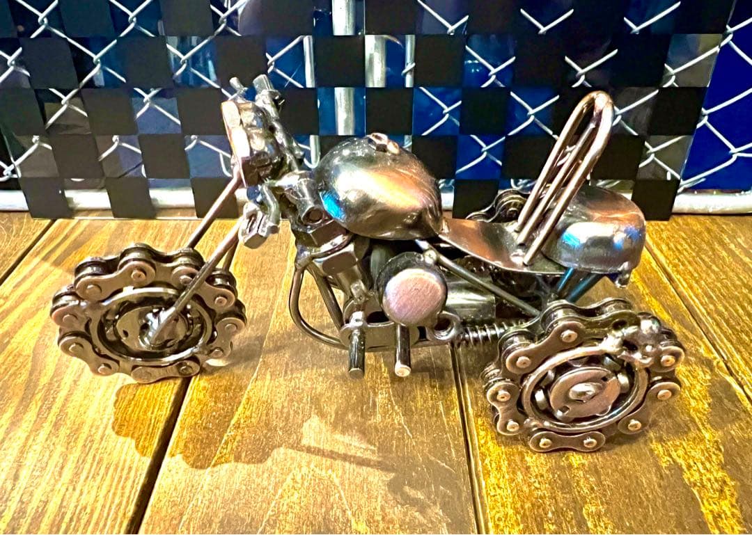 リアルシリーズ！アイアン三輪バイクのおもちゃ/インテリア