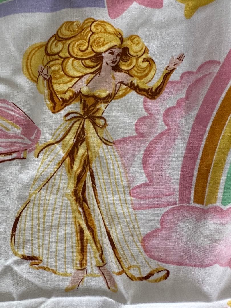 1981年バービーBarbieシーツ古着ヴィンテージ ナイルパーチ　ムチャチャ