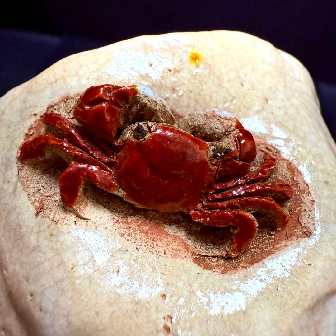 希少品　蟹彫り　煎茶碗　盃　茶道具　茶碗　3客