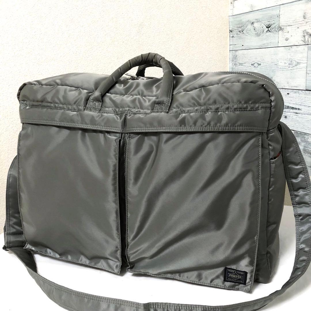新型✨超美品 ポーター タンカー ボストンバッグ グレー 大容量 2way
