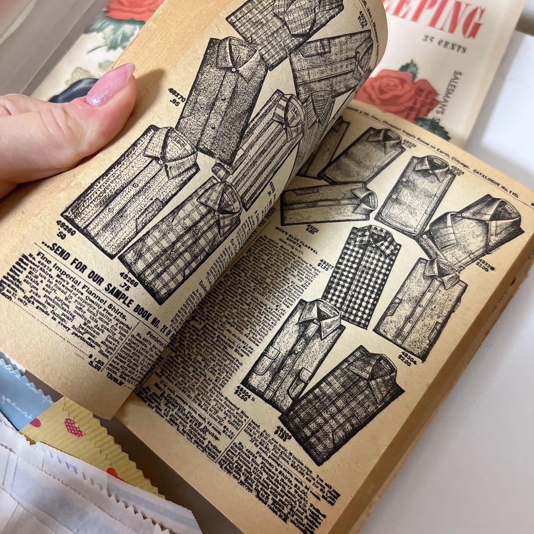 紙モノ コラージュ 1897年 シアーズ 復刻版 マルシェ袋 ジャンクジャーナル