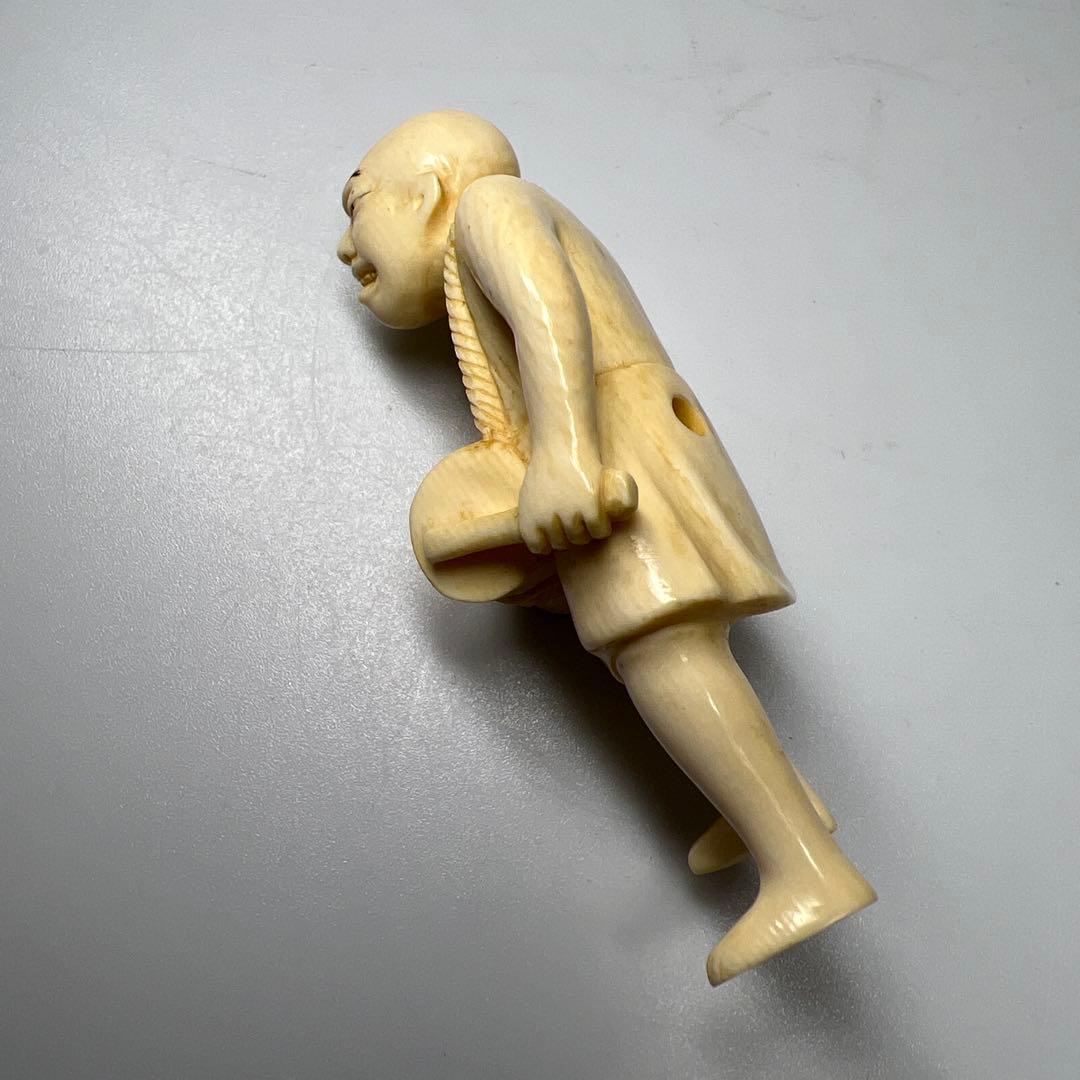 在銘和彫人物根付　18g 東Y8-0206☆2Fトヒコオ