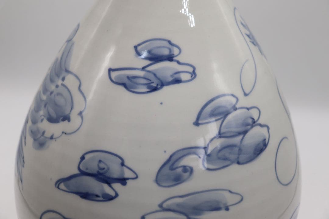 李朝　染付　龍紋大瓶　送料込み250506