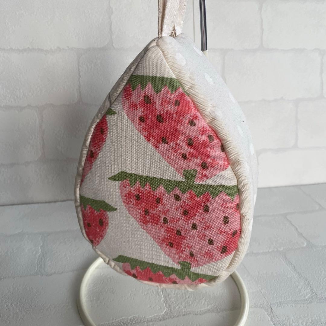 フクロモモンガポーチ　くすみイチゴ