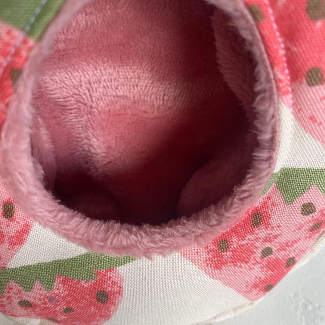 フクロモモンガポーチ　くすみイチゴ