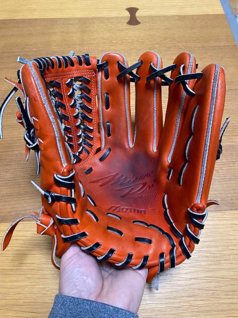 Mizuno Pro 軟式グローブ オレンジ　早い者勝ち　美品