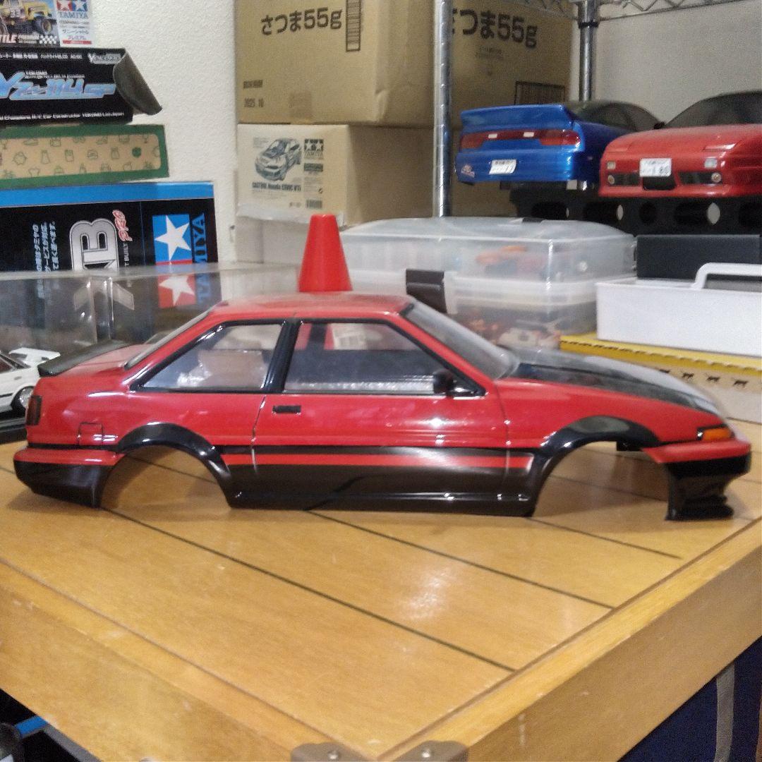 パンドラ　AE86 ラジコンボディ 1/10 赤黒