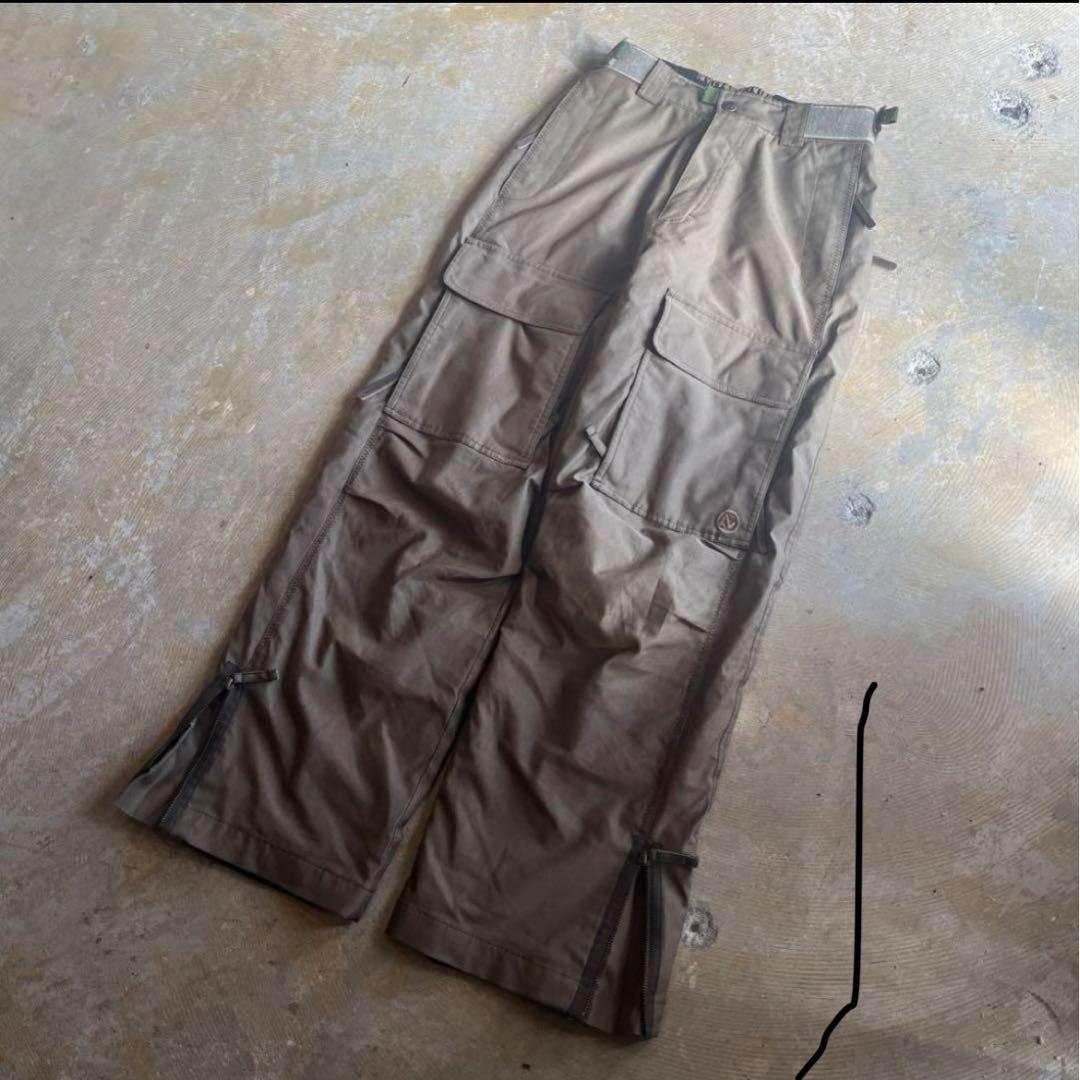 00's vintage ギミック　ナイロン　フレア　カーゴ　y2k モード