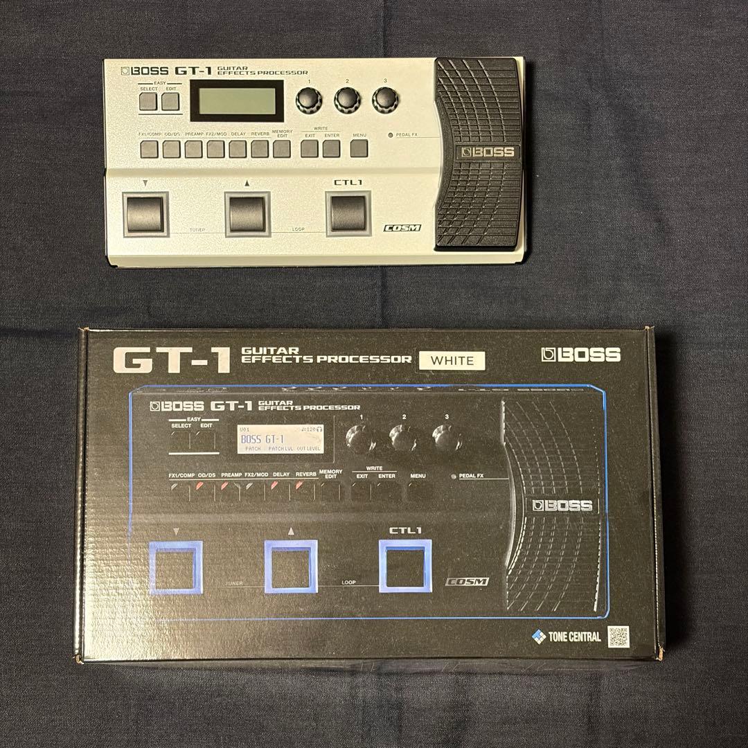 BOSS GT-1 ギター マルチエフェクター 限定ホワイト 電源アダプター付き