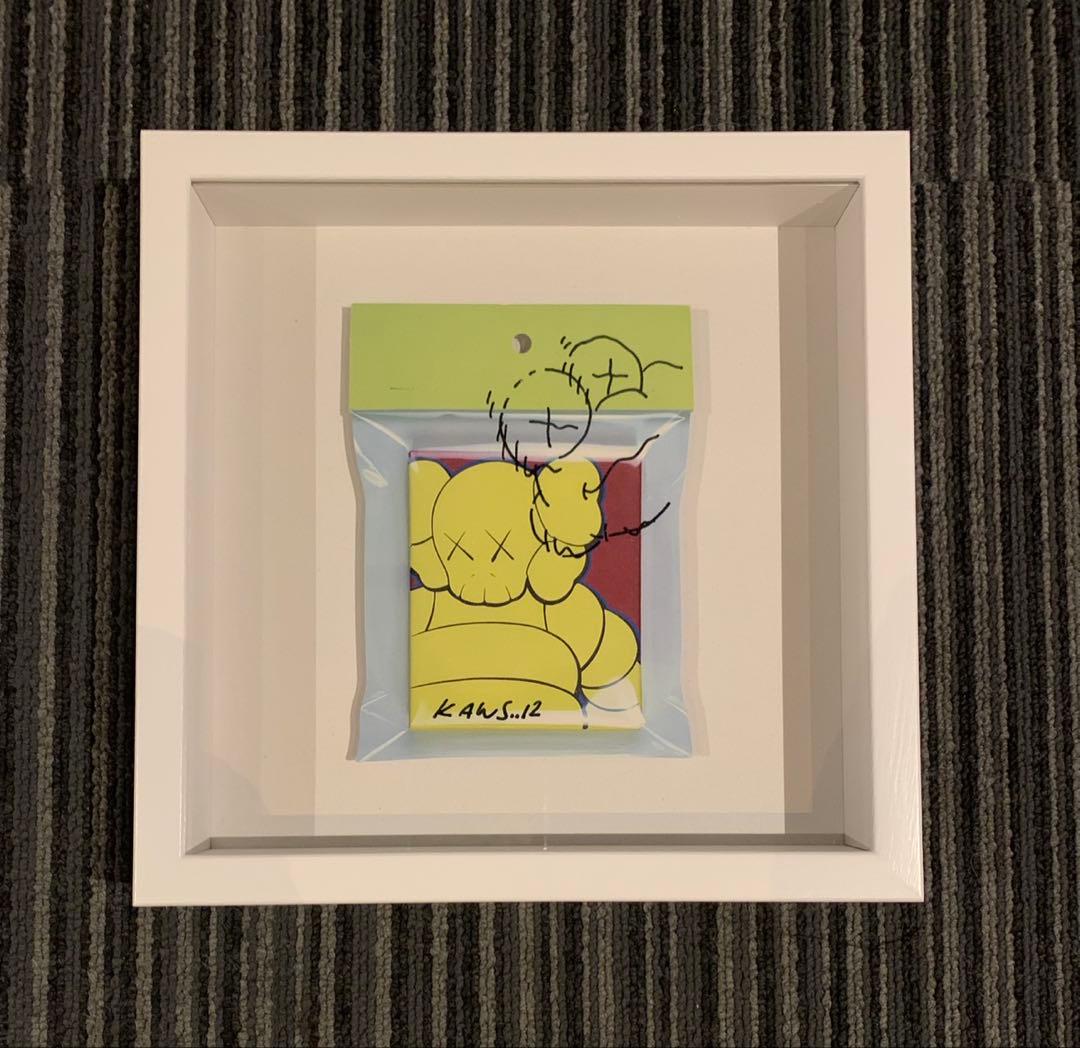 真作 Kaws カウズ 直筆原画 絵画 ART サイン入