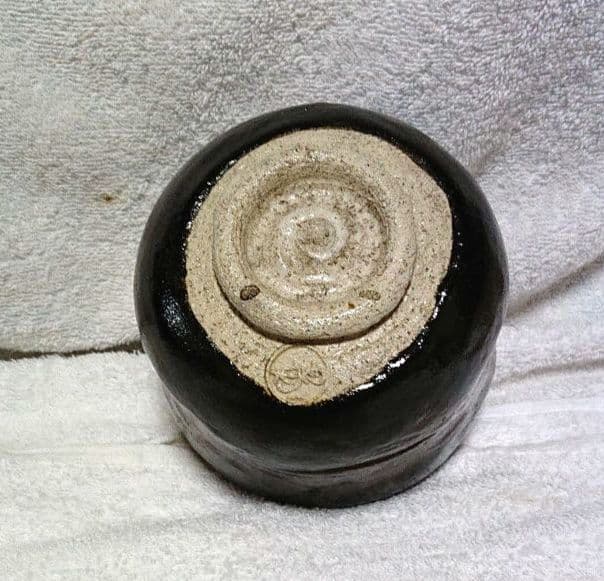 茶道具道年造黒楽茶碗 木箱付きA422