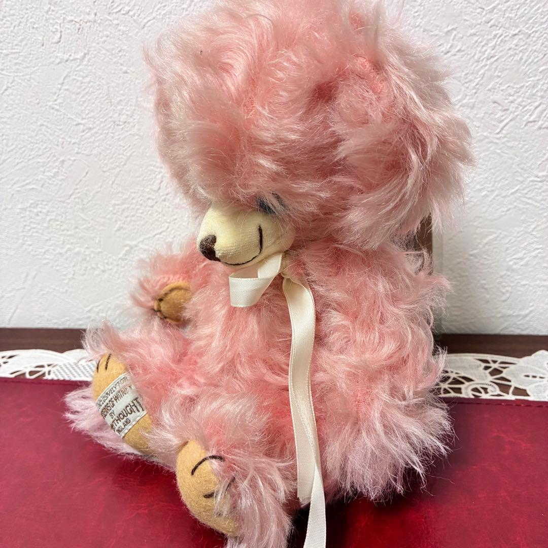 アンティーク　ピンク　テディベア　くま　ぬいぐるみ　鈴　かわいい　ビンテージ