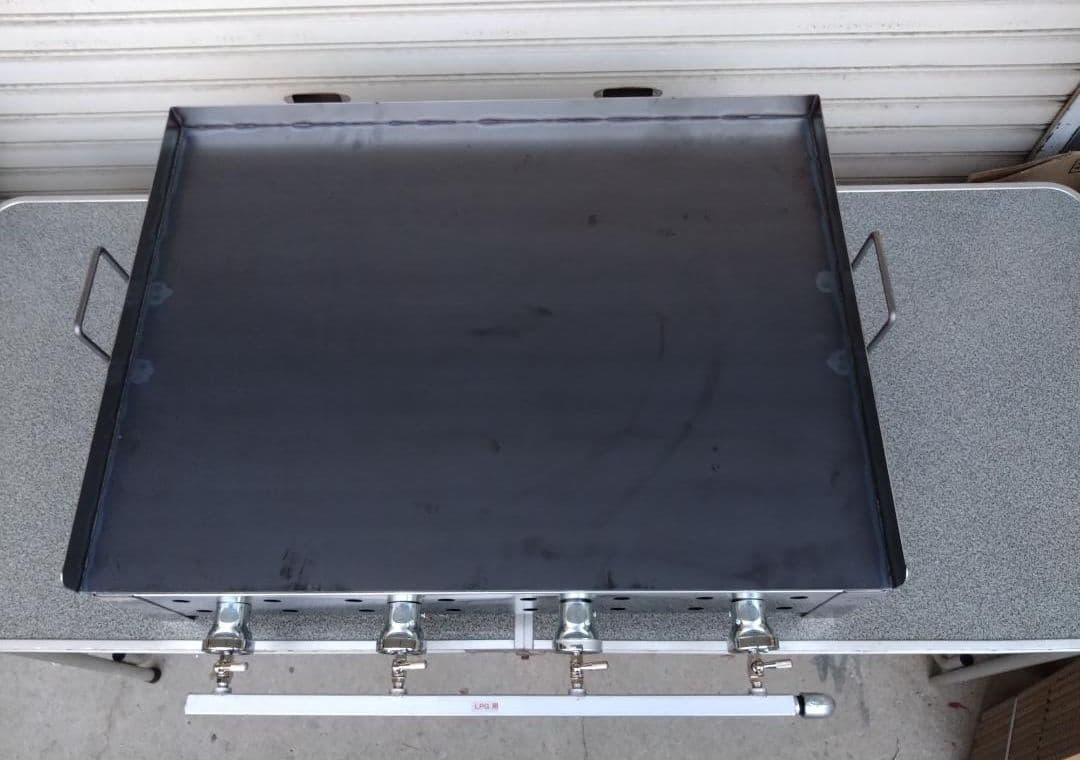 新品 極厚９ミリ鉄板 海の家 ７５✕５５ 鉄板焼 コンロ 送料無料 お好み焼き