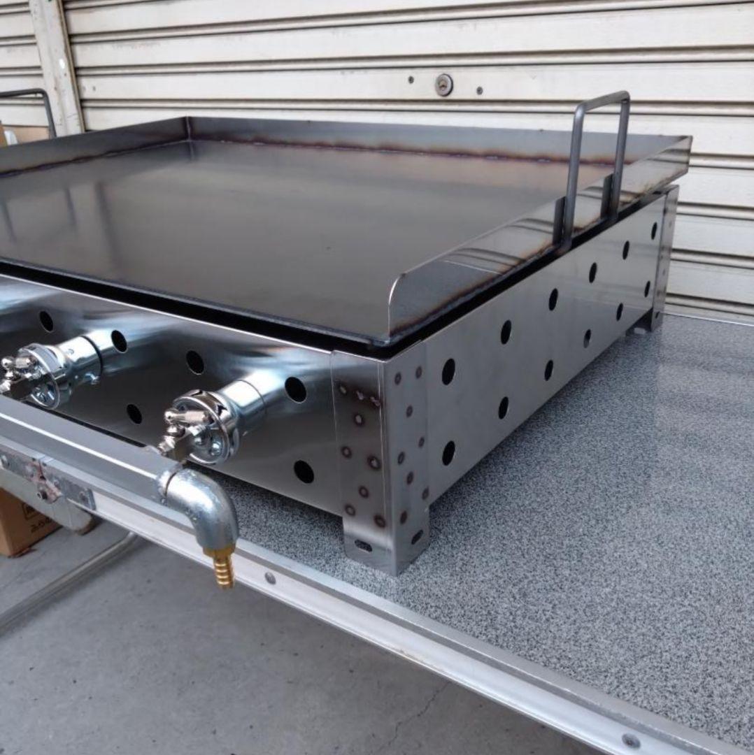 新品 極厚９ミリ鉄板 海の家 ７５✕５５ 鉄板焼 コンロ 送料無料 お好み焼き