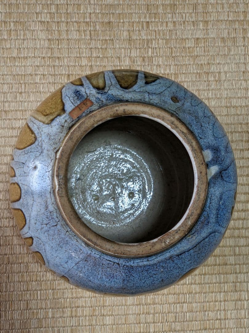 ♦唐津焼 黃唐津壺 江戸時代幕末〜 明治時代初期 水指 置物飾り 古美術骨董品