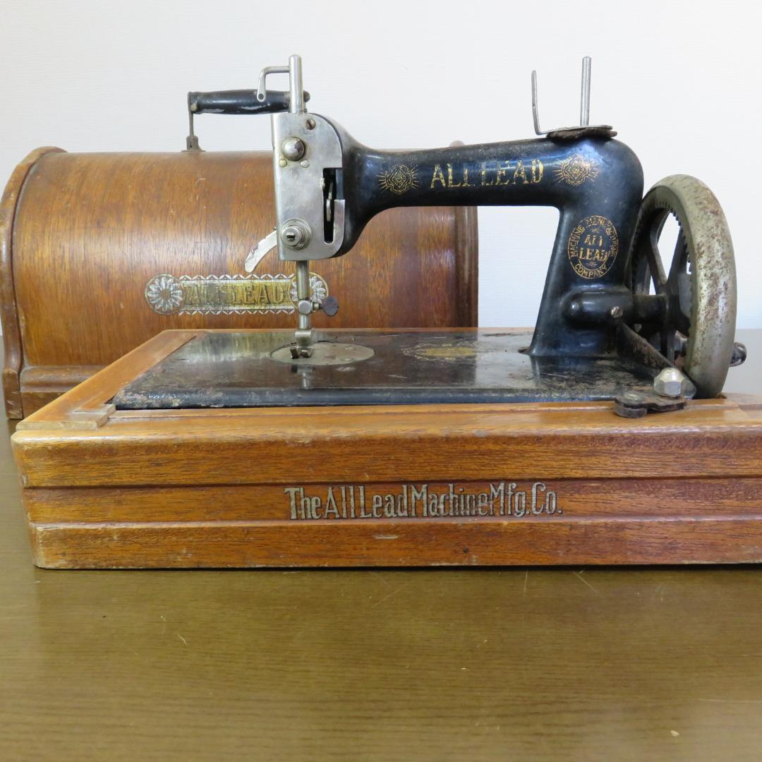 オールリード 初期型 手回しミシン 和製アンティーク 昭和レトロ　オブジェ