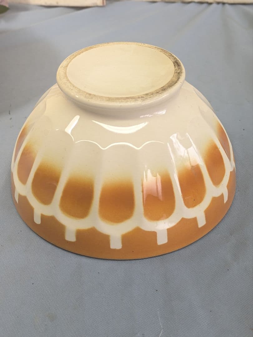 フランス アンティーク Luneville カフェオレボウル 直径15cm ペア