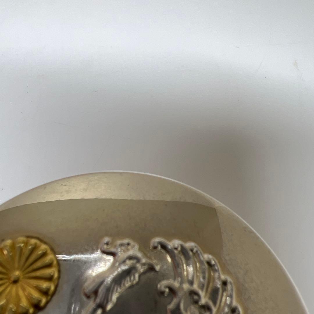 平成2年　純銀　天皇御即位記念鳳凰文ボンボニエール　共箱　東Y7-0804⭐︎1F