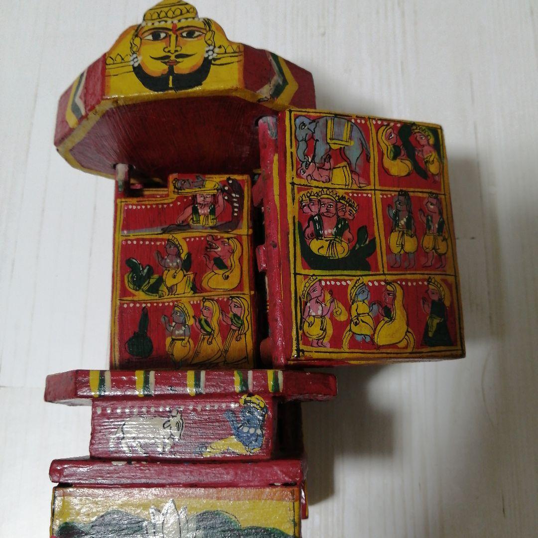 インドの神様 木製工芸品ハンドメイド@ヨガ神殿神話仏像