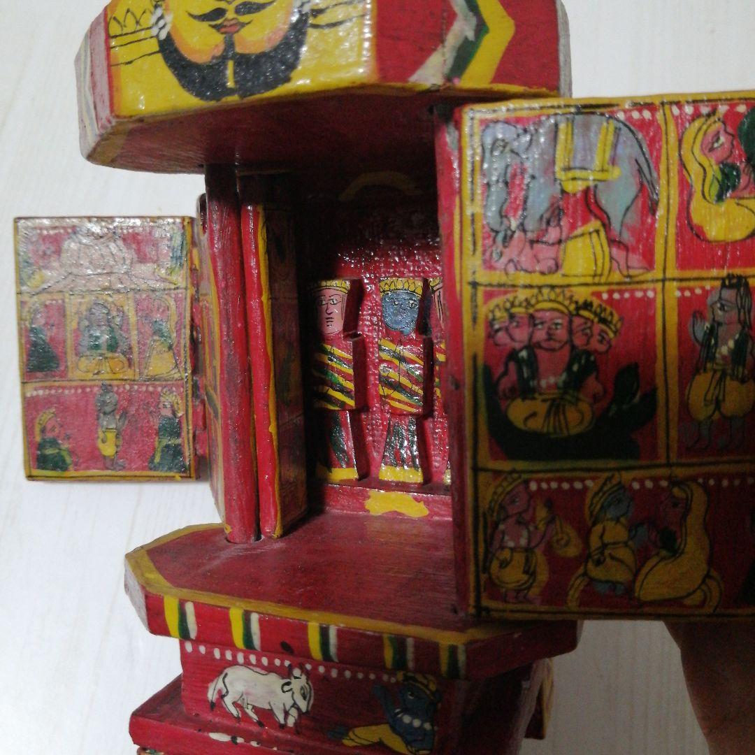 インドの神様 木製工芸品ハンドメイド@ヨガ神殿神話仏像