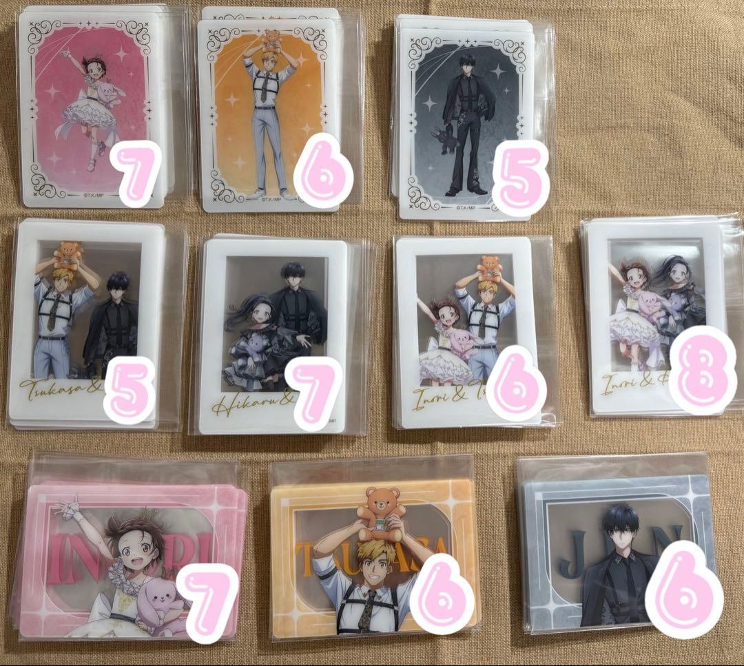 メダリスト モノクロコーデ 缶バッジ クリアカード いのり 司 光 夜鷹