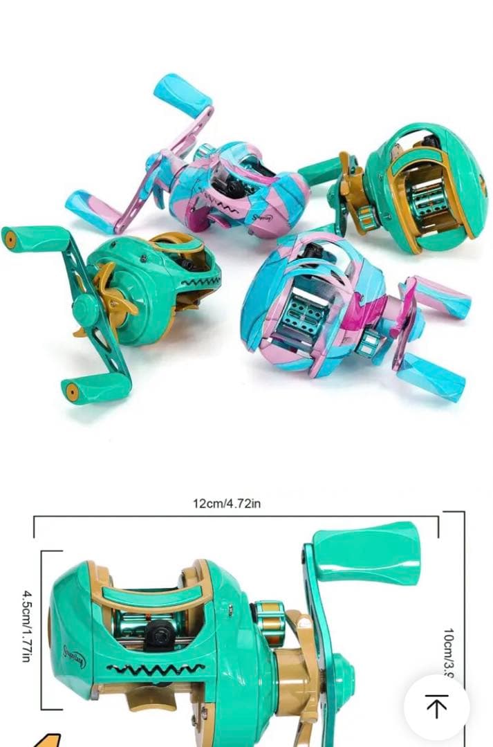 ベイトリール　ルアー　カラフル