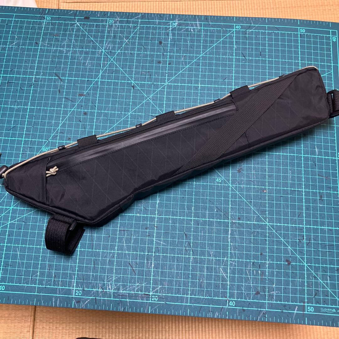 ハンドメイドフレームバッグ　X-PAC ブラック　42.5cm