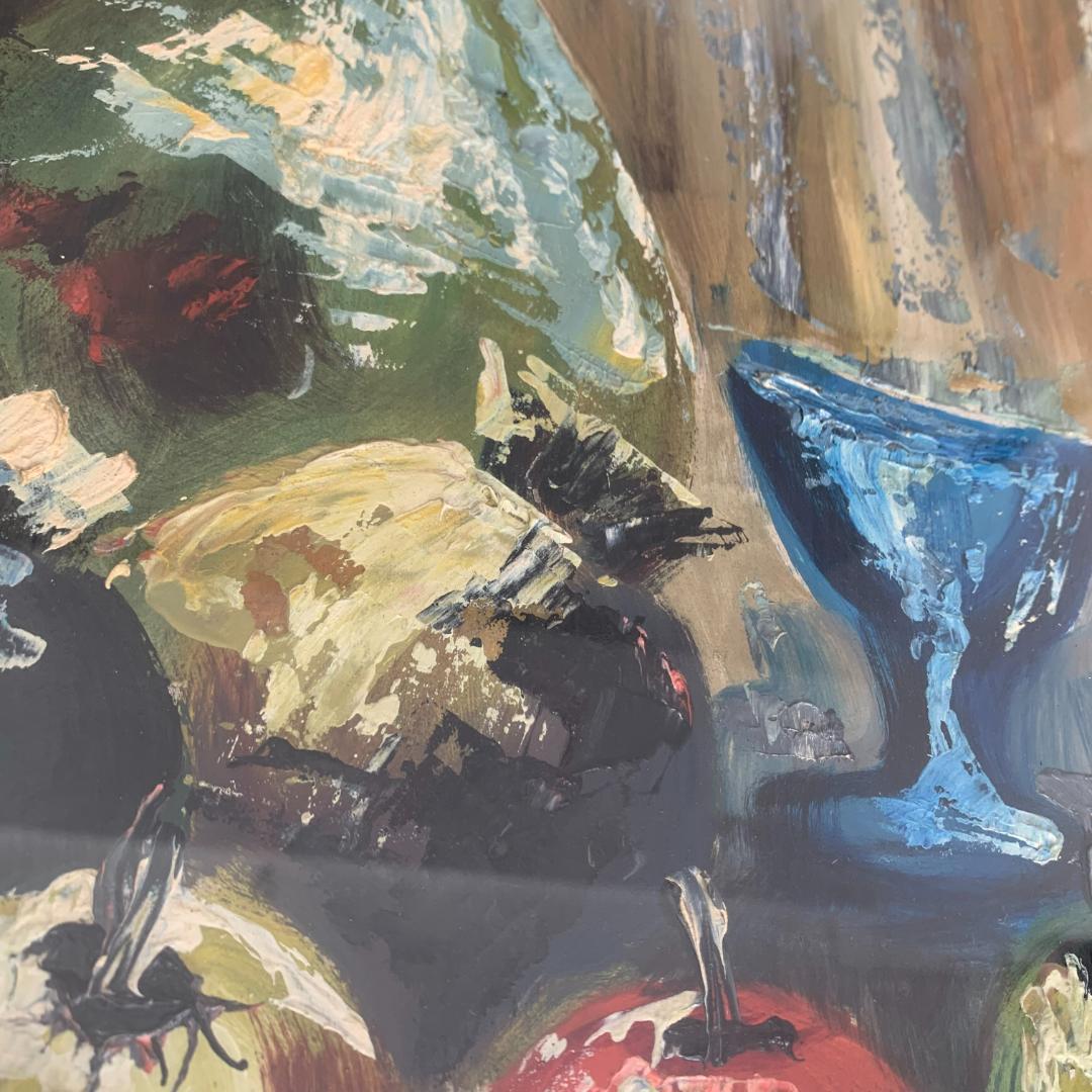 果物に水差し、大迫力の油絵！