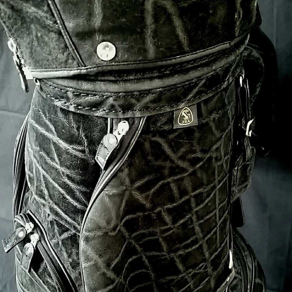 最高級 日本製 JRA 認定 総 エレファント ゴルフ キャディバッグ ブラック