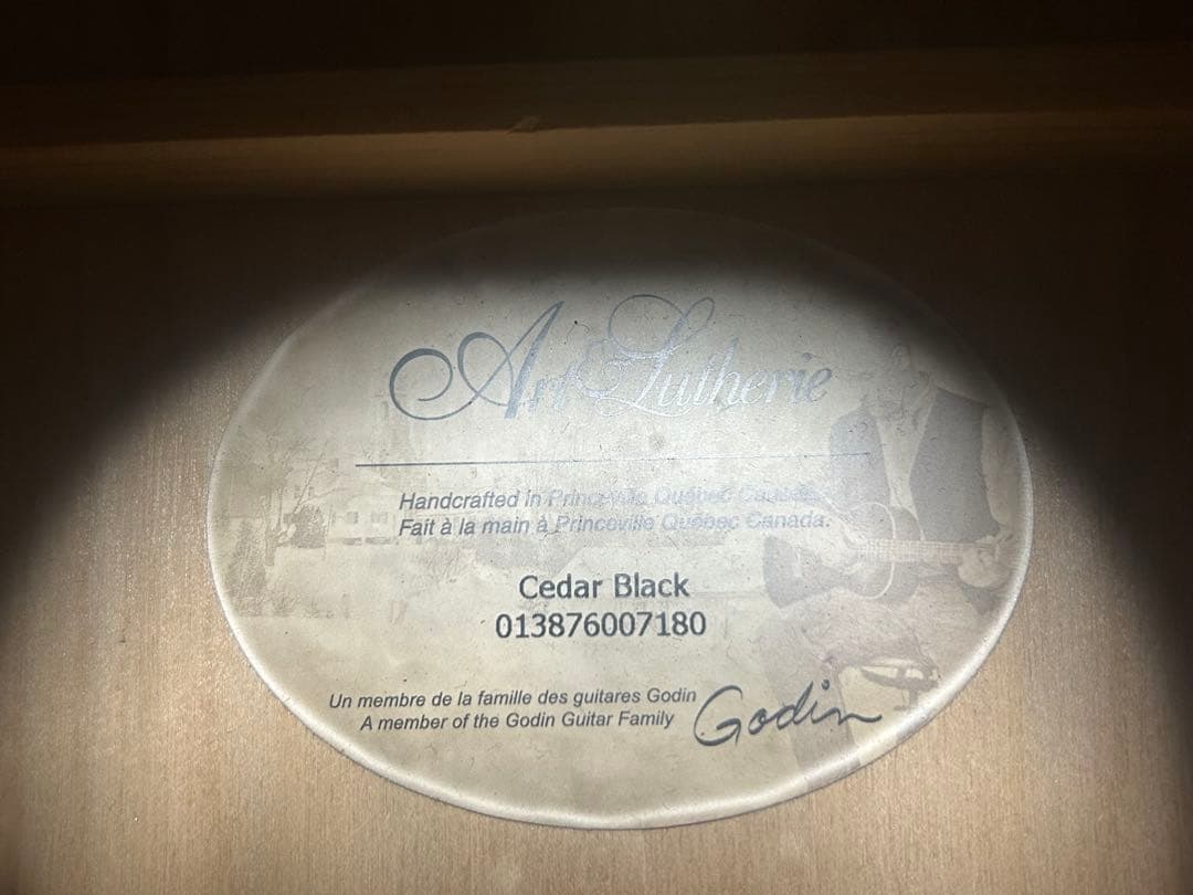 【比較的美品】Godin Art&Lutherie Ceder Black