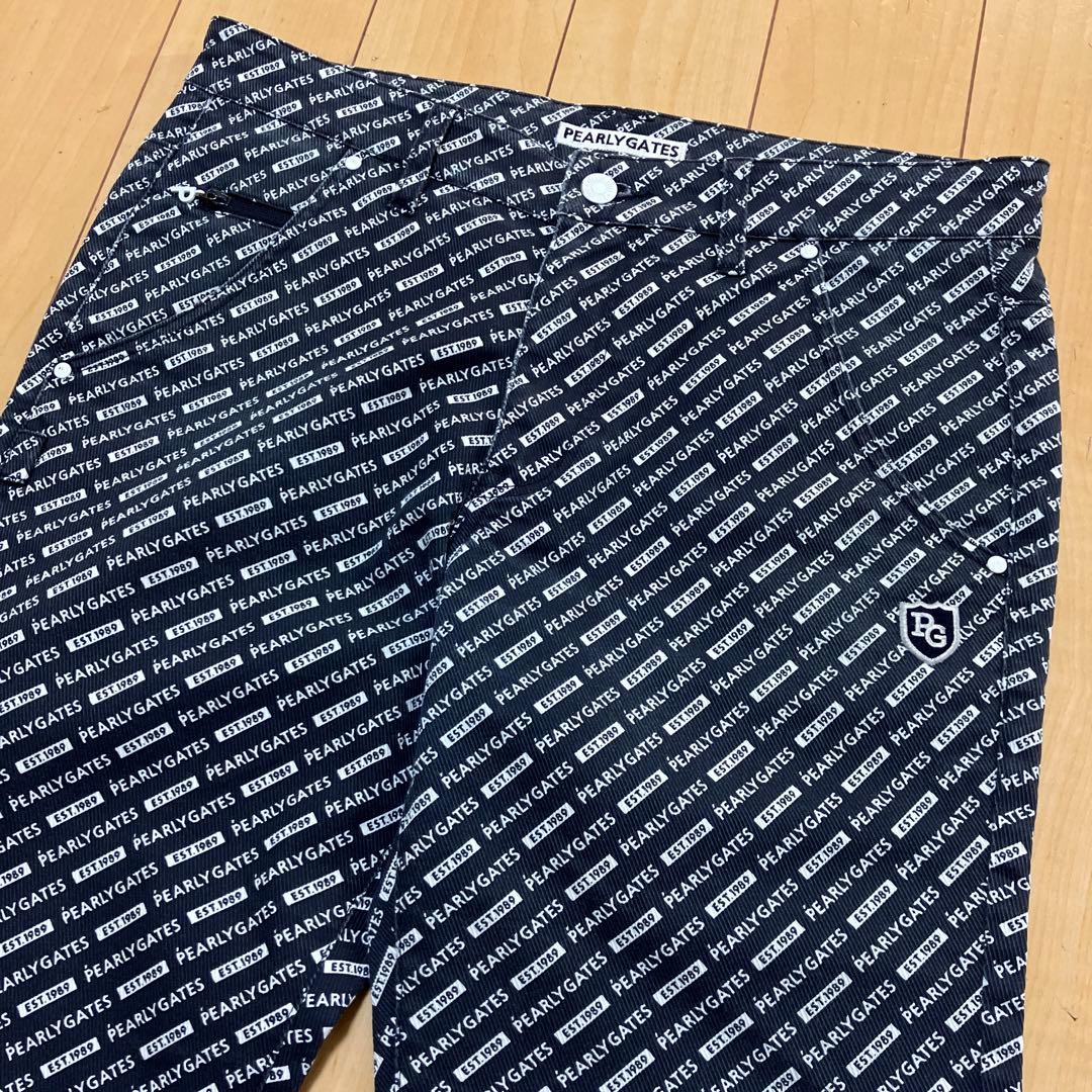 PEARLY GATES パーリーゲイツ　パンツ　総柄　ネイビー サイズ4