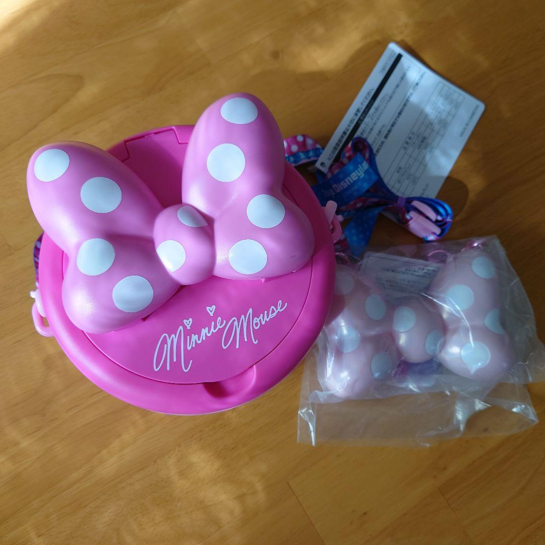 ディズニー　パルパル　ミニー ポップコーンバケット　ミニスナックケース　セット