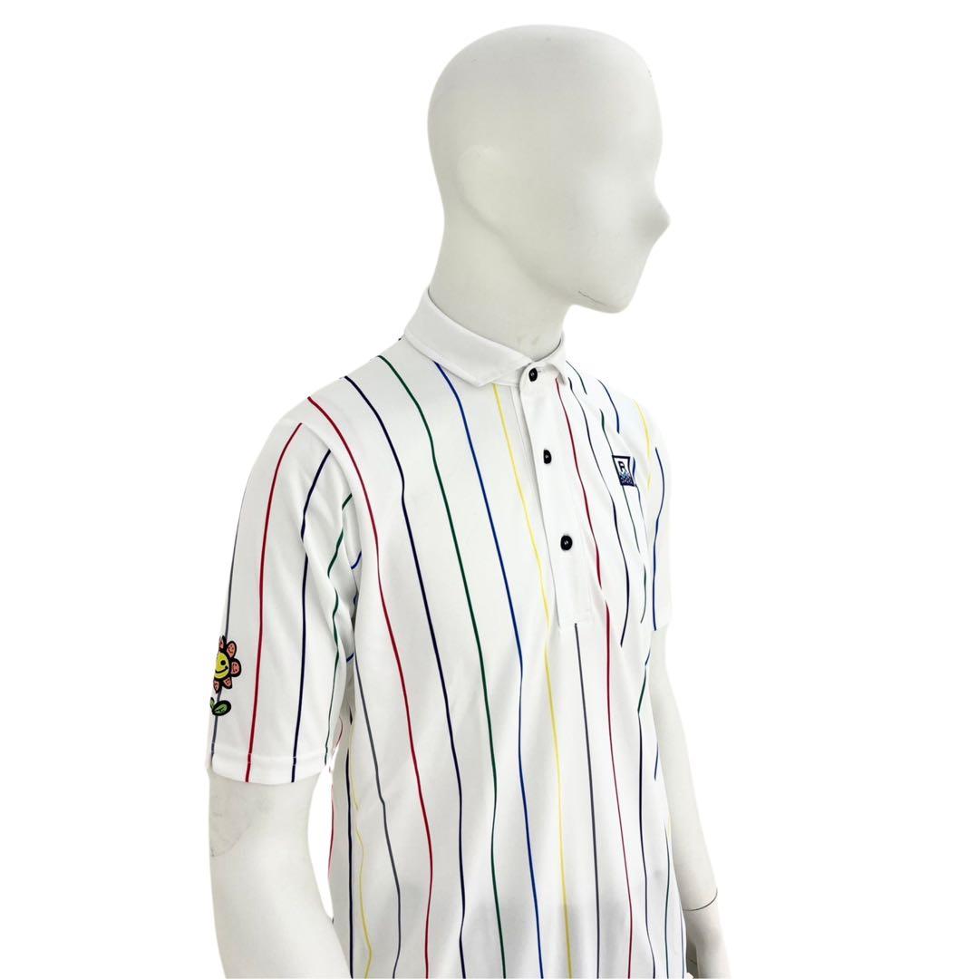 エリートグリップ　ラフウォーター　ポロシャツ　ハッピー6柄　ホワイト　LLサイズ