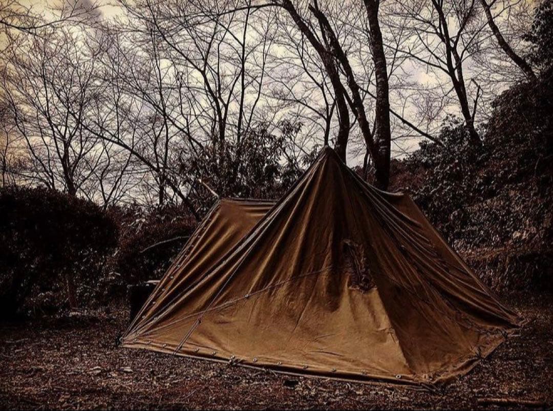 【軍幕屋】希少★ノルウェー軍ボタンテント★４枚★ビンテージ★ソロ★野営★