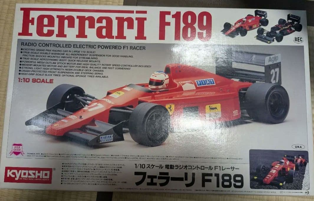当時品　京商1/10　フェラーリF189　電動RC　F1　レーサー　開封・未組立