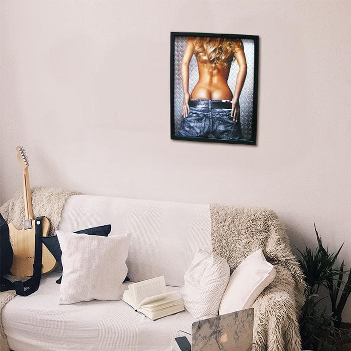 アメリカン フレーム付きポスター (デニムガール M316) ジーンズ ヒップ