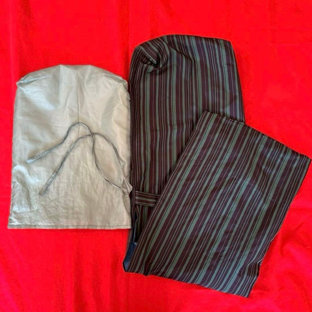 中棹 長唄三味線 紅木 金細 三つ折り 子持ち綾杉胴 犬皮 両面 ハードケース付